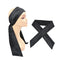 Wig Grip Band Soft Satin Scarf Fashion Headbands for Lace Frontal Wigs, Makeup, Sports, Yoga, Facial (1 Pcs, Black)