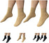 HealthyNees Closed Toe Ankle 20-30 mmHg Compression Wide Foot Leg Sock Sleeves (2