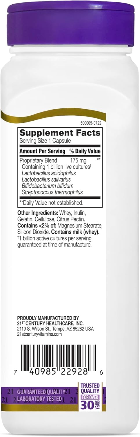 21st Century Acidophilus Probiotic Blend Capsules, 150 Count