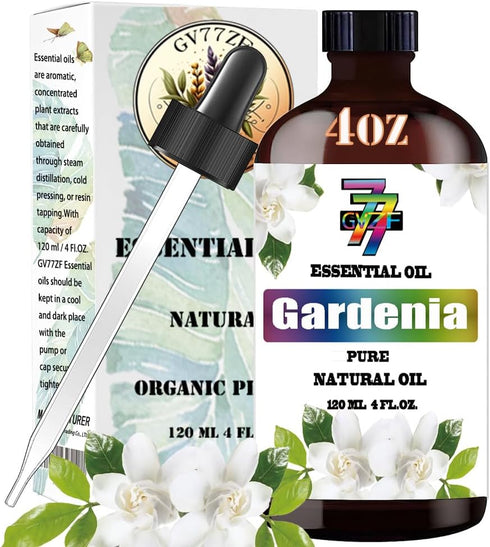 Gardenia Essential Oil 4 Fl Oz (120ml) for Diffuser, Humidifier, Home, Bath, Cleaning, Massage, Yoga, DIY Candle
