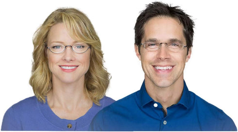 Half Frame Reading Glasses, Spring Hinge Half Moon Readers for Men and Women
