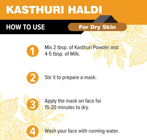 Kasthuri Manjal Powder, Wild Turmeric for Skin Care, 7 oz