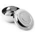 QSHAVE Stainless Steel Shaving Bowl with Lid - 4 Inch Diameter Chrome Plated Finish