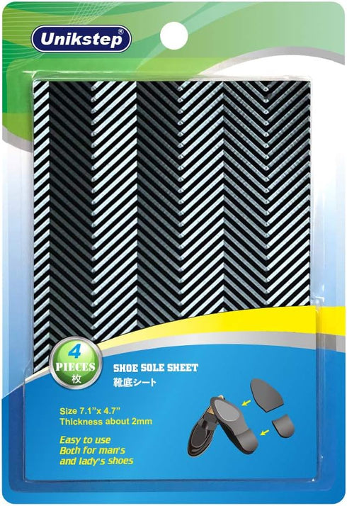Unikstep 2 Pairs Shoe Sole Repair Rubber Sheets, Anti Slip Noise Reduction Grips, Size 7.1x4.7 Inches