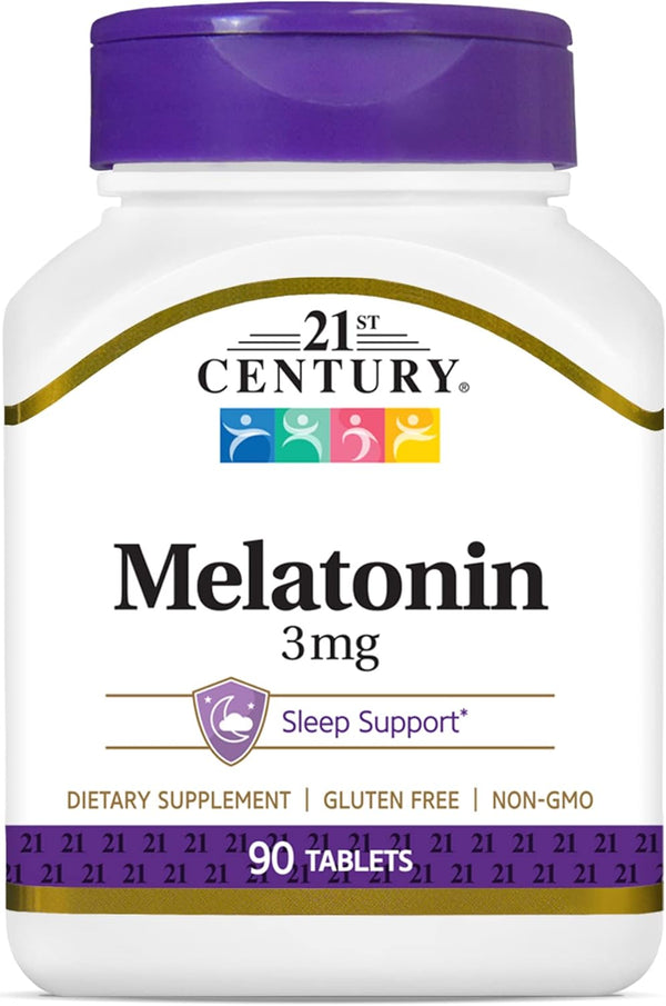 21st Century Melatonin 3 mg Tablets - 90 Count