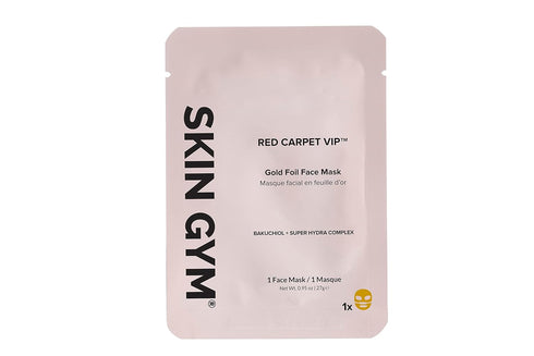 SKIN GYM Gold Foil Face Mask with Bakuchiol and Super Hydra Complex, Soothing Anti-Aging and Depuffing Treatment
