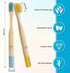 New Kids Bamboo Toothbrushes, 6 Pack, Organic Soft Bristle Biodegradable Children's Toothbrushes (Ages 3-12, Multicolor)