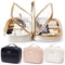 Portable Large Capacity Cosmetic Bag for Skincare Products & Makeup Brush Storage, Double Layer (White)