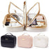 Portable Large Capacity Cosmetic Bag for Skincare Products & Makeup Brush Storage, Double Layer (White)
