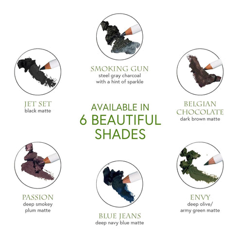 Honeybee Gardens Eye Liner Pencil in Passion, Rich Pigmentation, Smooth, Long-Wearing, Vegan, Gluten-Free