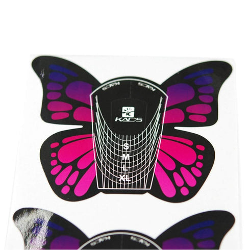 KADS 100pcs Big Size Butterfly-shape Self Adhesive Gel Nail Extension Forms for Acrylic Nails Tips