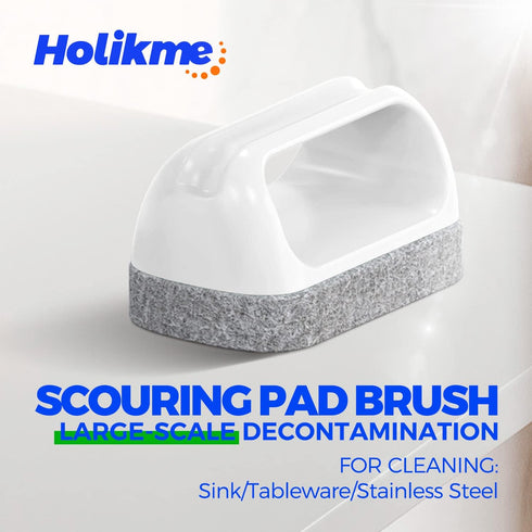 Holikme 7 Pack Deep Cleaning Brush Set - Scrub Brush, Grout Brush, Pool Brush for Various Surfaces (Blue)