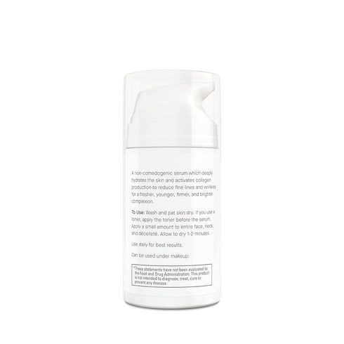 Hyaluronic Acid Serum 1.7 oz for Face & Neck – Hydrating Daily Facial Serum w/Vitamin C, E, Jojoba Oil & Green Tea