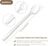 200 Pieces Long Clear Plastic Ice Cream Spoons 7.09 Inch Disposable Utensils Sundae Spoons Long Handle Spoon for Ice Cream, Milkshakes, Tea and Floats, Stirring Cocktails and Tall Ice Beverages