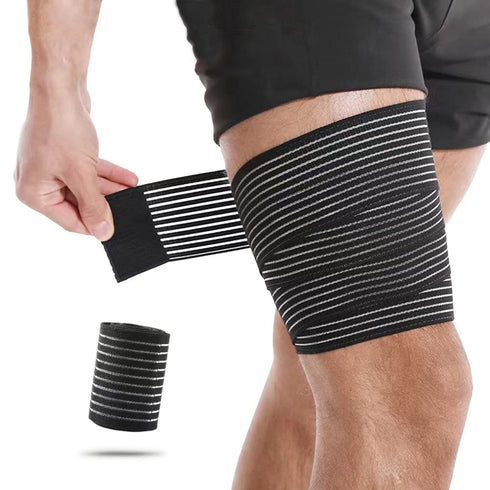 Thigh Compression Garment - Bandage Brace Wrap for Knee & Calf Support, Pain Relief for Men & Women