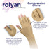 Rolyan Fingerless Compression Glove for Arthritis, Right Hand, Small, Open Finger