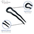 Parcelona French Mystic Wavy Set of 3 U Shaped Hair Pins for Women Fashion Flexible Durable Girls Styling Accessories