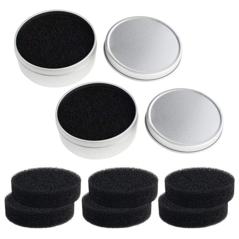 8pcs Makeup Brush Cleaner Set - 2 Pack with 6pcs Replacement Sponge for Quick Color Removal