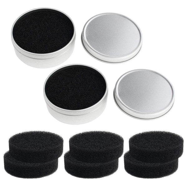 8pcs Makeup Brush Cleaner Set - 2 Pack with 6pcs Replacement Sponge for Quick Color Removal