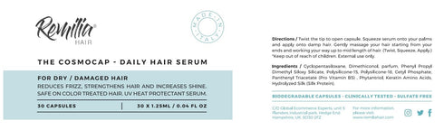 Remilia Hair Serum for Frizzy & Damaged Hair – 30 Capsules – Keratin, Silk Protein & Vitamin B5 Treatment, Made in Italy