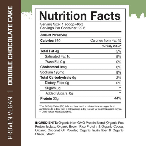 Gaspari Nutrition Proven Vegan Protein - Organic Natural Protein, Gluten Free, Soy Free, NON GMO - 2lbs, Double