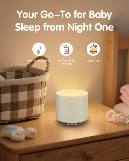 PureNurt 38 Dimmable White Noise Sound Machine: Red Light Therapy Sleep Sound Machine with Soothing Sounds & Calming
