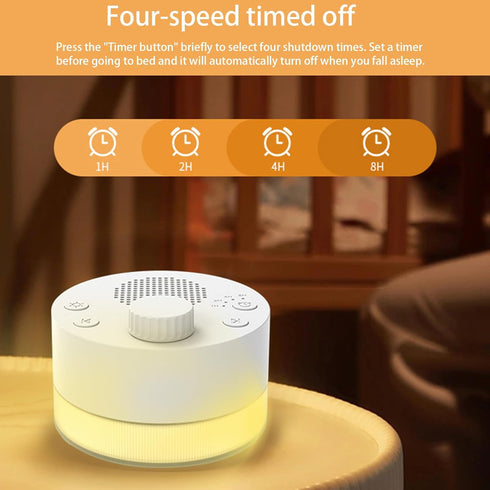 Shinycome 24 4 Intelligent Sleep Sound Machine Tracks Warm Light Auto Off Timers Baby Adult Holiday Gift White Noise