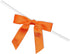 Bright Creations 100 Pack Orange Twist Tie Bows for Treat Bags - 3" Small Satin Ribbons for Craft Decoration and Gift