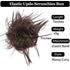 HMD Darkest Brown Tousled Updo Messy Bun Hair Piece with Elastic Rubber Band