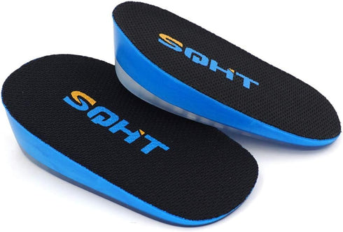 SQHT's Height Increase Insoles - Heel Shoe Lift Inserts for Men & Women, Cushion for Achilles Tendonitis (Large 1"