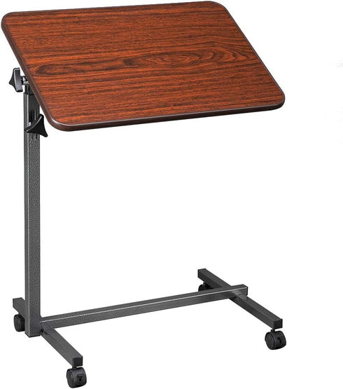 Vasitelan Overbed Table Bedside Table,Swivel Wheel Rolling Tray,Adjustable Over Bedside Home Desk,Laptop, Reading