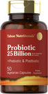 Prebiotic, Probiotic & Postbiotic | 25 Billion CFU | 50 Powder Pills for Men and Women's Digestive Health