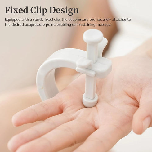 KINTEGOOD 1 Adjustable Acupressure Massage Tool with Fixed Clip, Pressure Point Massager for Pain Relief, Feet, Hands