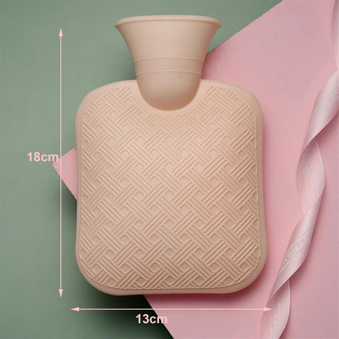 LENmzpomA Hot Water Bag,Hot Water Bottle Wide Opening Comfortable Multipurpose Classic Hot Water Bag Hand Feet Warmer