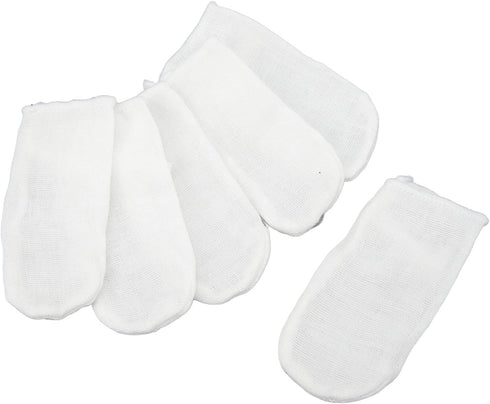 Baby Teeth Cleaning Gauze Finger Cover - 6pcs Soft Gauze Infant Oral Toothbrush for Milk Stain Removal