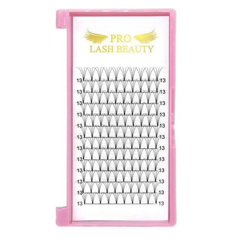 Premade Fans Eyelash Extensions, 4D 6D 8D Short Stem Volume Lash Extensions, Pre-made Lash Fans C D Curl 9-15 MIX