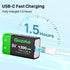 2-Pack Rechargeable 9 Volt Lithium-ion Batteries 1300mAh Long Lasting Power, USB-C Recharge with 2 in 1 Charging Cable