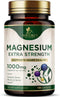 Magnesium Pills Extra Strength, 1000mg, Chelated for Ultra Absorption, 180 Capsules, Non-GMO