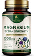 Magnesium Pills Extra Strength, 1000mg, Chelated for Ultra Absorption, 180 Capsules, Non-GMO