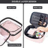 FITINI 3 Pieces Makeup Bags, Double Layer Travel Large Cosmetic Cases, Waterproof Small Zipper Pouch for Women