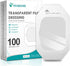 YHOVID 100 Packs Transparent Film Dressing 4" x 4.75" - Waterproof Bandages for