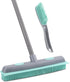 Conliwell Rubber Broom Carpet Rake for Pet Hair, Portable Detailing Lint Remover Brush with Squeegee