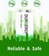9V Batteries 12 Pack - 10-Year Shelf Life for Smoke Detector, Guitar Pedals, Square Alkaline Batteries