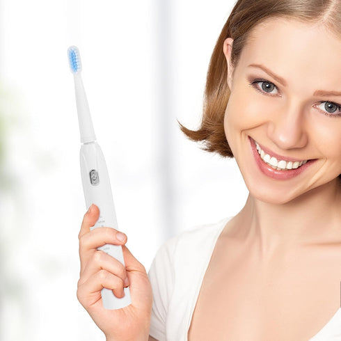 ZUNOXAZ Electric Toothbrush USB Charging Waterproof Five-Speed Vibration Soft Bristle Built-in Battery White