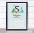 The Card Zoo New Baby Birth Details Christening Nursery Dinosaur Initial S Gift Print