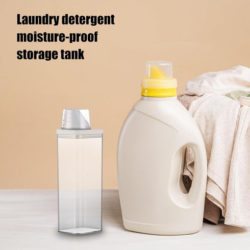 Hoghaki Transparent Washing Powder Storage Box | Laundry Detergent Dispenser | Laundry Powder Clear Organizer, Reusable