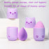 Makeup Sponge Holder + Travel Case, Beauty Blender Drying Stand & Storage Containers (Pink & Purple)