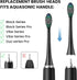 Replacement Toothbrush Heads Pack of 5 Compatible with AquaSonic Black Series, Vibe Series, Black Series Pro