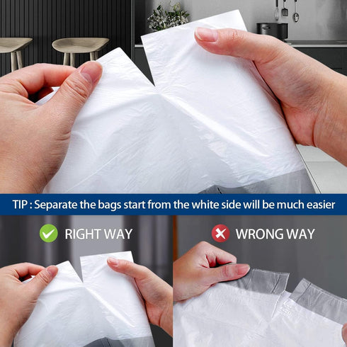 RayPard 5 Gallon Strong Trash Bags, 120 Counts, Small Plastic Bags for Home Office Kitchen, Clear