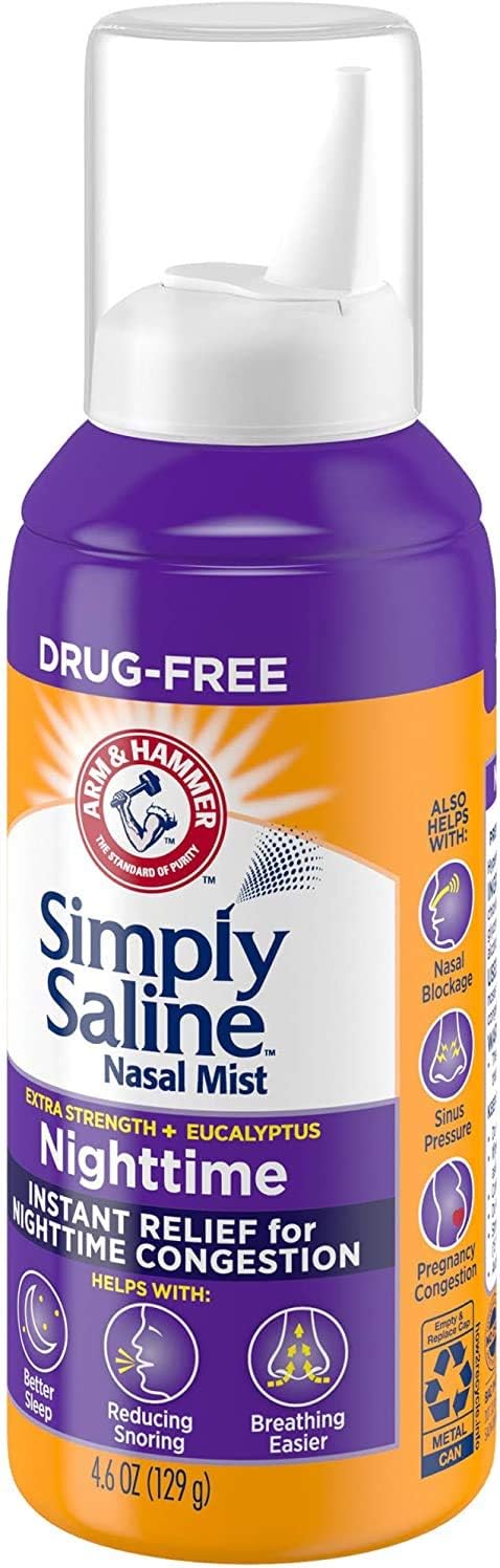 Healthcare 4.25 oz Simply Saline Nighttime Nasal Mist Giant Size Personal /Health Care